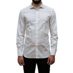 EMPORIO ARMANI MEN ALL OVER GRAPHIC DESIGN LOGO PRINT BCO EAGLE EA BIANCO