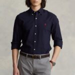 POLO RALPH LAUREN MAN CUSTOM FIT CORE REPLEN OXFORD SHIRT NAVY