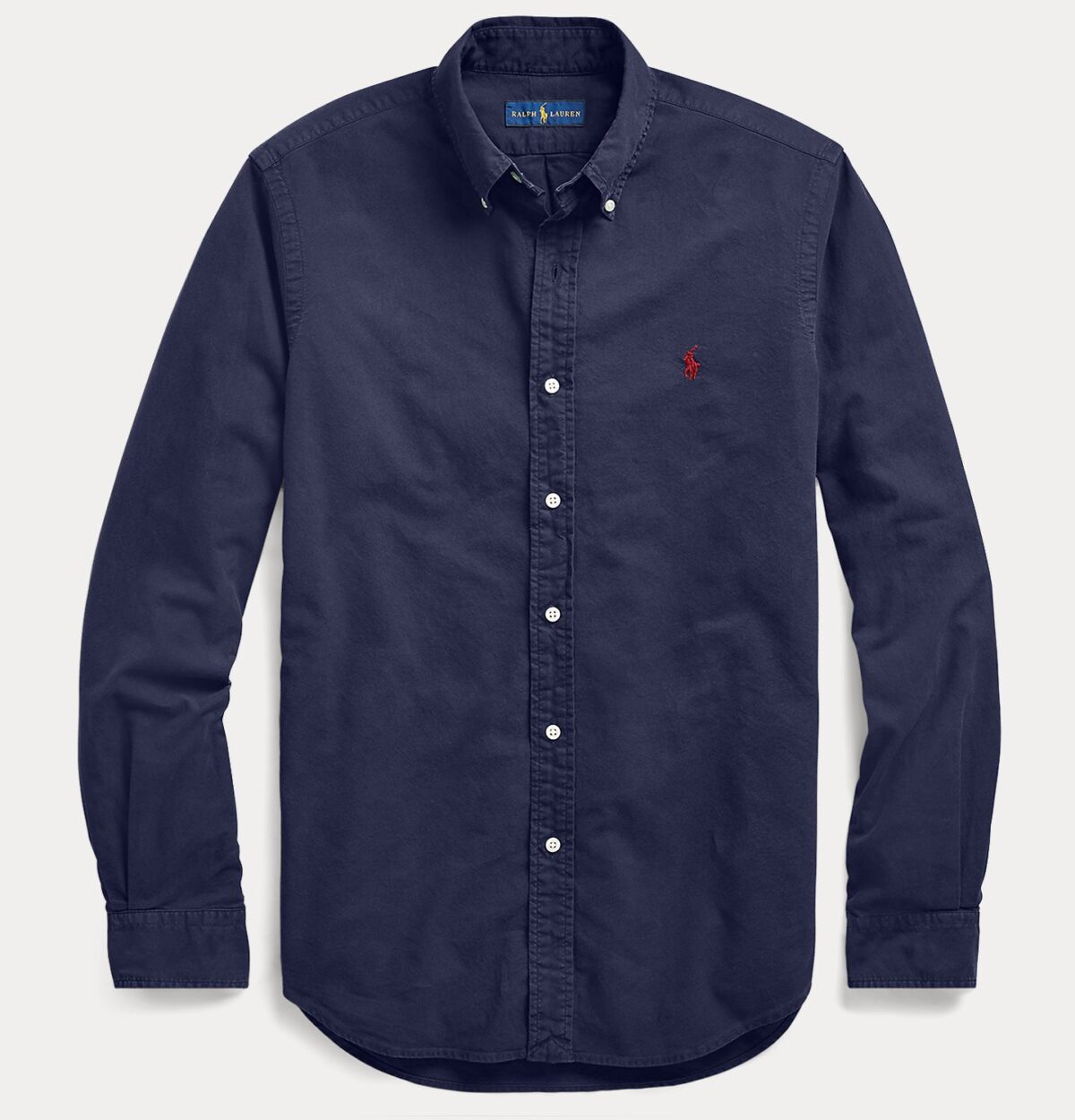 POLO RALPH LAUREN MAN CUSTOM FIT CORE REPLEN OXFORD SHIRT NAVY - Image 5