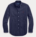 POLO RALPH LAUREN MAN CUSTOM FIT CORE REPLEN OXFORD SHIRT NAVY - Image 5
