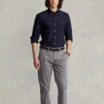 POLO RALPH LAUREN MAN CUSTOM FIT CORE REPLEN OXFORD SHIRT NAVY - Image 4