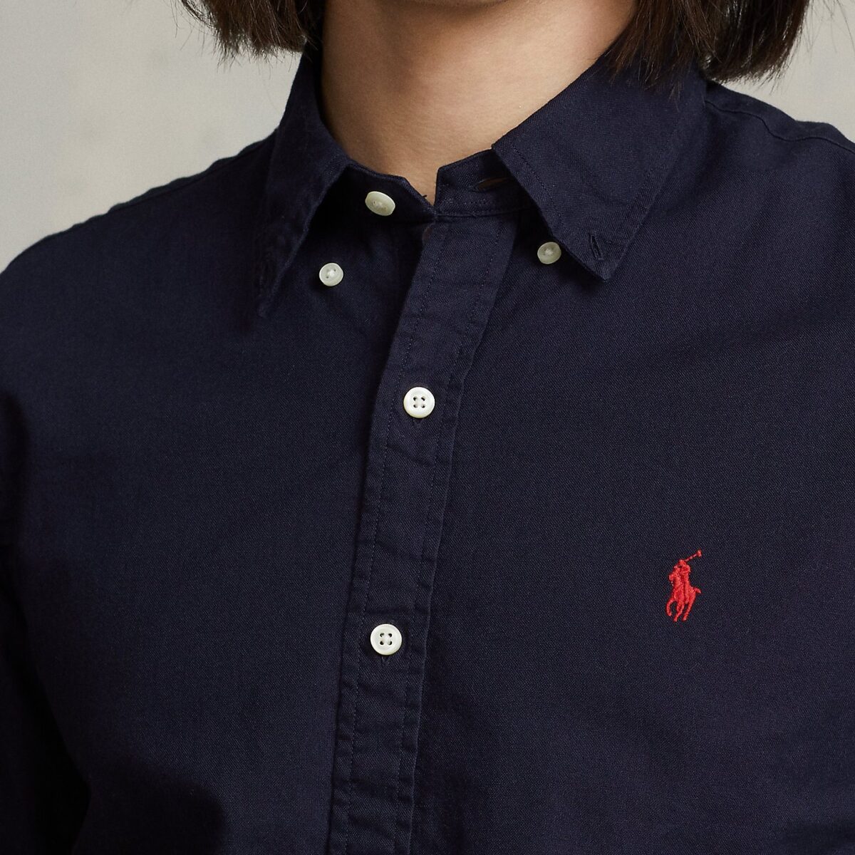 POLO RALPH LAUREN MAN CUSTOM FIT CORE REPLEN OXFORD SHIRT NAVY - Image 2