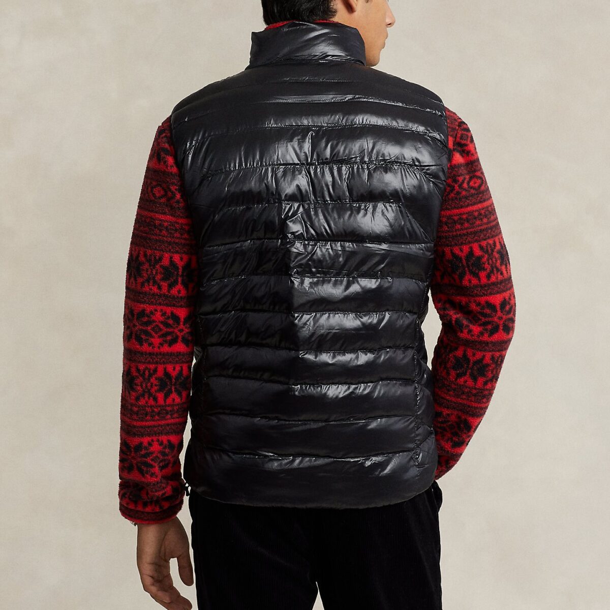 POLO RALPH LAUREN MEN TERRA VEST PACKABLE BOMBER JACKET GLOSSY POLO BLACK - Image 3