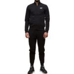 EMPORIO ARMANI MAN EA7 CORE IDENTITY COTTON TRACKSUIT WITH LOGO BLACK