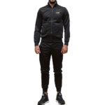 EMPORIO ARMANI MAN EA7 CORE IDENTITY TECHNICAL FABRIC TRACKSUIT BLACK