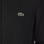LACOSTE MEN'S REGULAR FIT STAND-UP COLLAR ZIPPERED SWEATSHIRT NOIR - Image 4