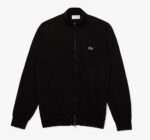 LACOSTE MEN'S REGULAR FIT STAND-UP COLLAR ZIPPERED SWEATSHIRT NOIR - Image 6