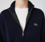LACOSTE MEN'S REGULAR FIT STAND-UP COLLAR ZIPPERED SWEATSHIRT BLEU MARINE - Image 4