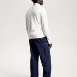 TOMMY HILFIGER MEN PIMA ORGANIC COTTON CACHMERE ZIP MOCK JUMPER ANCIENT WHITE - Image 4