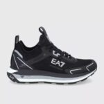 EMPORIO ARMANI MEN ALTURA KNIT SNEAKERS BLACK & WHITE - Image 2