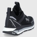 EMPORIO ARMANI MEN ALTURA KNIT SNEAKERS BLACK & WHITE - Image 3