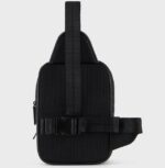 EMPORIO ARMANI MEN NYLON ONE-SHOYLER BODYPACK WHITH ALL-OVER JACQUARD EAGLE BLACK - Image 3