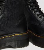 DR MARTENS WOMAN SINCLAIR MILLED NAPPA LEATHER PLATFORM BOOTS BLACK - Image 2