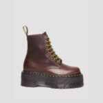 DR MARTENS WOMAN 1460 PASCAL MAX LEATHER PLATFORM BOOTS DARK BROWN - Image 5