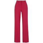 HUGO WOMAN HULANA REGULAR FIT WILD LEG TROUSERS MEDIUM PINK - Image 6