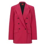 HUGO WOMEN AMALISA RELAXED FIT JACKET WITH DOUBLE CLOSURE MEDIUM PINK - Image 6