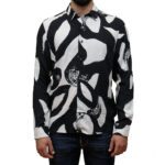 HUGO MEN EMERO RELAXED FIT PRINTED SHIRT BLACK/WHITE