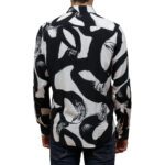 HUGO MEN EMERO RELAXED FIT PRINTED SHIRT BLACK/WHITE - Image 3