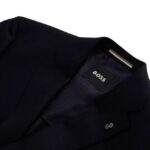 BOSS MEN H-JANSON 233 REGULAR FIT JACKET IN MICRO PATTERNED VIRGIN WOOL DARK BLUE - Image 3