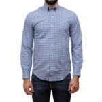 POLO RALPH LAUREN MEN CUSTOM FIT OXFORD SHIRT BLUE/WHITE