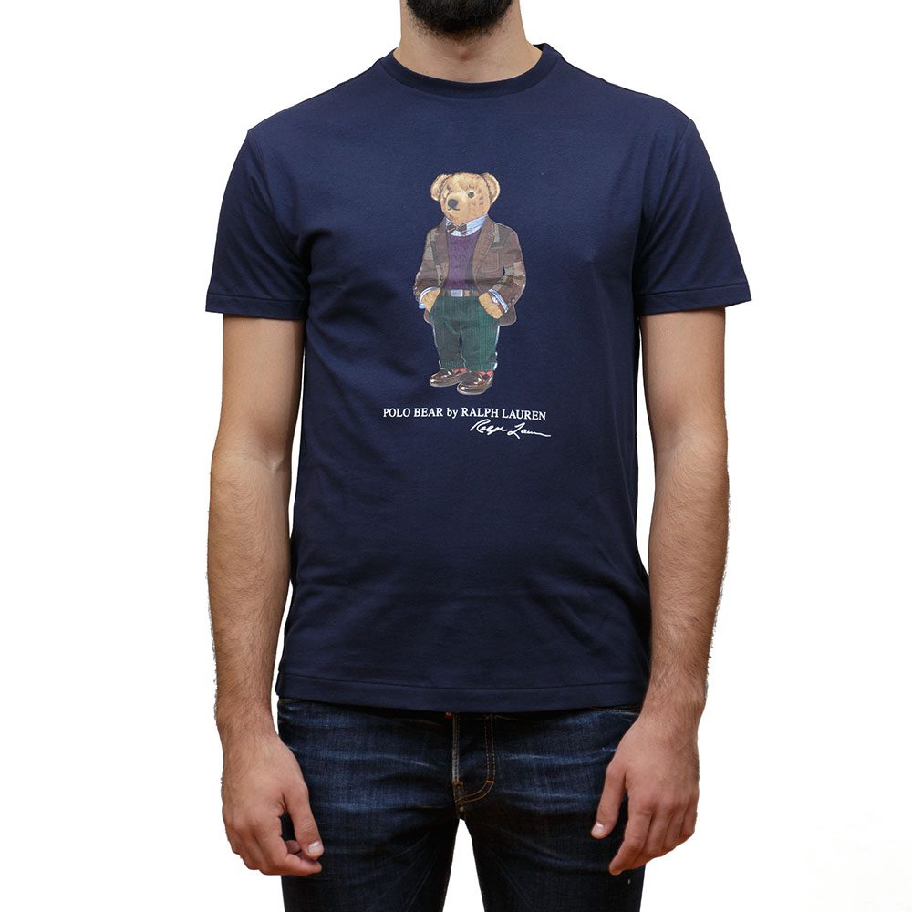 710854497026-1 POLO RALPH LAUREN MEN CLASSIC FIT POLO BEAR JERSEY T-SHIRT CRUICE NAVY HERITAGE - Image 1