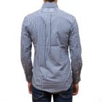 POLO RALPH LAUREN MEN CUSTOM FIT GINGHAM STRECH POPLIN SHIRT NAVY/WHITE - Image 3