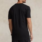 POLO RALPH LAUREN MEN EMBROIDERED LOGO JERSEY T-SHIRT BLACK - Image 3