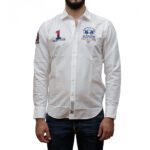 LA MARTINA MEN'S LONG-SLEEVED SHIRT IN REGULAR FIT OXFORD OPTIC WHITE
