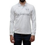 LA MARTINA MEN’S POLO HEAVY JERSEY REGULAR FIT SHIRT OPTIC WHITE/SILVER
