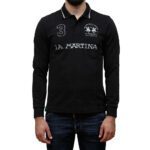 LA MARTINA MEN’S POLO HEAVY JERSEY REGULAR FIT SHIRT BLACK