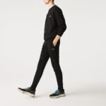 LACOSTE MAN COTTON FLEECE JOGGER SWEATPANTS BLACK - Image 2