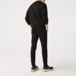 LACOSTE MAN COTTON FLEECE JOGGER SWEATPANTS BLACK - Image 3