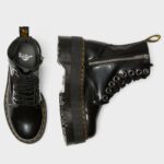 DR MARTENS WOMAN JADON MAX BUTTERO LEATHER PLATFORM BOOTS BLACK - Image 3