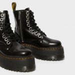 DR MARTENS WOMAN JADON MAX BUTTERO LEATHER PLATFORM BOOTS BLACK - Image 5