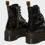 DR MARTENS WOMAN JADON MAX BUTTERO LEATHER PLATFORM BOOTS BLACK - Image 6