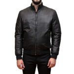 MILESTONE MEN MS LANCE REVERSIBLE LEATHER JACKET BLACK