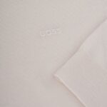 BOSS MEN LOGO BOTTO-L EMBROIDERED SWEATER IN RESPONSIBLE WOOL OPEN WHITE - Image 4