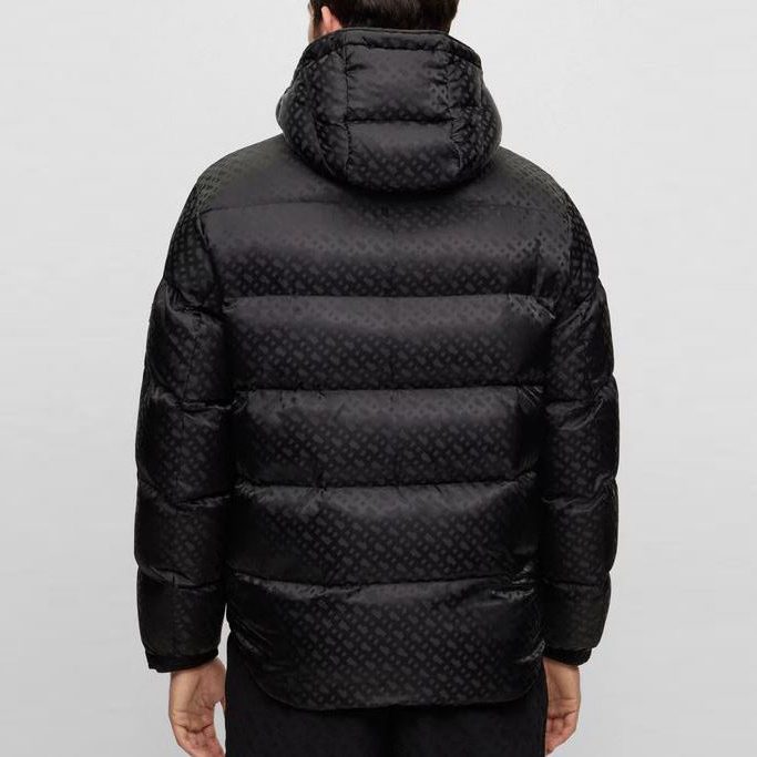 BOSS by HUGO BOSS Monogram-jacquard Quilted Puffer Jacket in