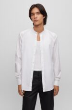 HUGO MEN KALEB STRETCH SLIM-FIT SHIRT WHITE - Image 3