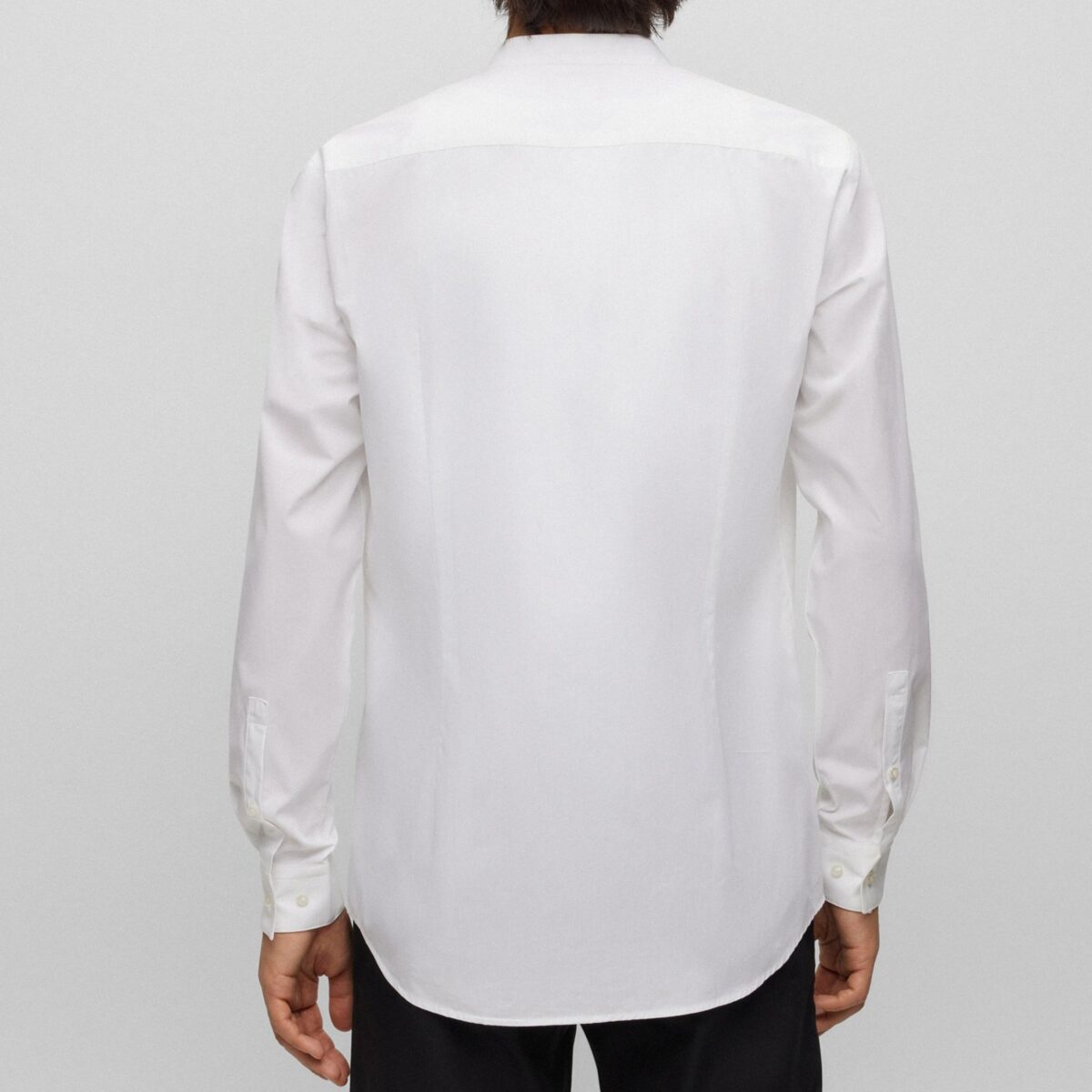 HUGO MEN KALEB STRETCH SLIM-FIT SHIRT WHITE - Image 4