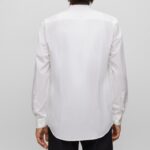 HUGO MEN KALEB STRETCH SLIM-FIT SHIRT WHITE - Image 4