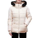 EMPORIO ARMANI EA7 WOMAN WINTER HOODED ECRU