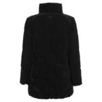 EMPORIO ARMANI EA7 WOMAN WINTER PADDED PEA CABAN COAT WITH STUDS BLACK - Image 2