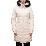 EMPORIO ARMANI EA7 WOMAN WINTER CABAN COAT ECRU