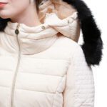 EMPORIO ARMANI EA7 WOMAN WINTER CABAN COAT ECRU - Image 4