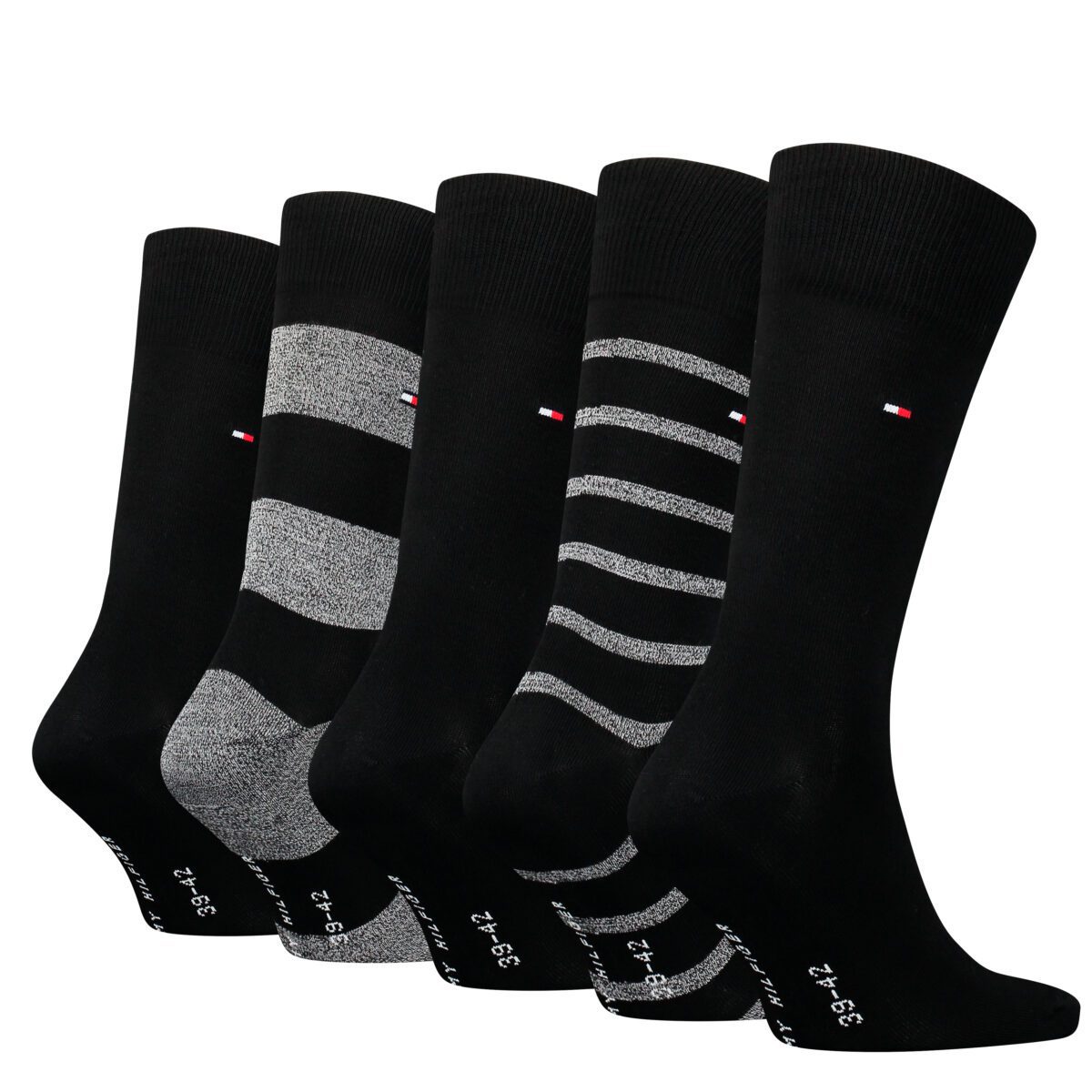 TOMMY HILFIGER MEN 5 PACK GIFT SET SOCKS BLACK/GRAY - Image 2
