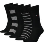 TOMMY HILFIGER MEN 5 PACK GIFT SET SOCKS BLACK/GRAY
