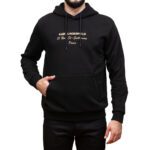 KARL LAGERFELD MEN RUE ST-GUILLAUME LOGO HOODIE BLACK