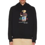 POLO RALPH LAUREN MEN CLASSIC BEAR FLEECE HOODIE BLACK