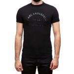 KARL LAGERFELD MEN CREWNECK RUE ST-GUILLAUME LOGO T-SHIRT BLACK